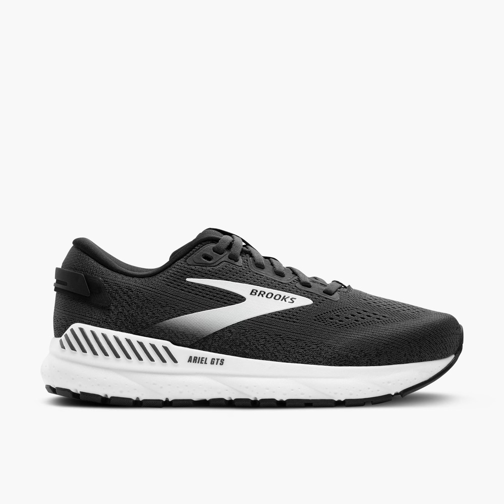 Brooks Ariel GTS 24 Running Shoes Womens 9.5 Black White Excellent Stability